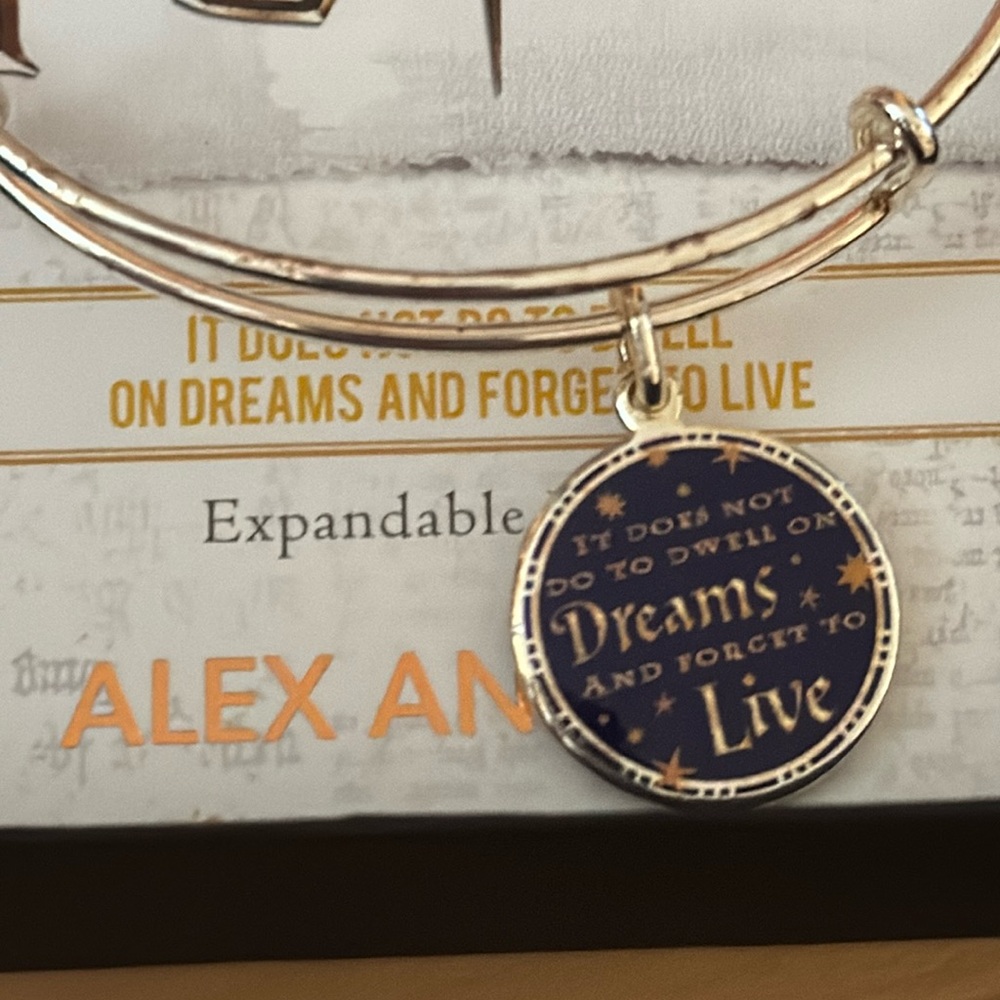 NEW IN BOX Alex and Ani Harry Potter Wizarding Bracelet Expandable blue gold